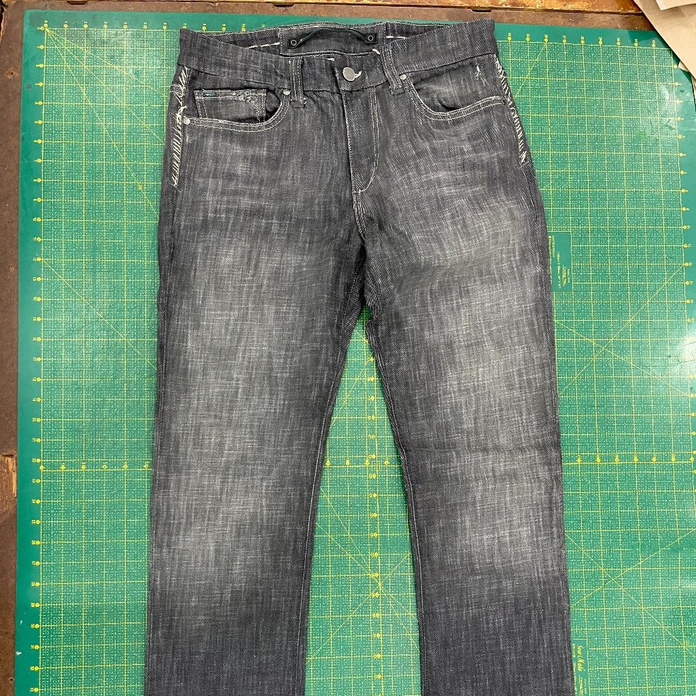 VINTAGE Joe's Jeans gray distressed straight leg jeans size 32